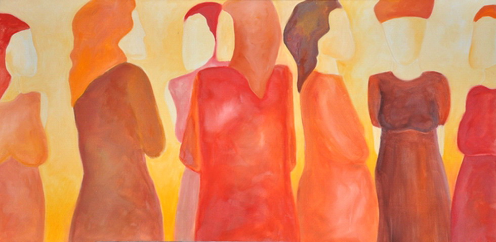 7 Frauen Malerei Erika Hütter